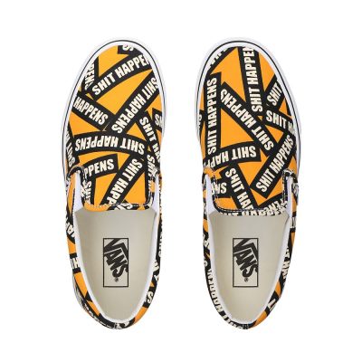 Vans Shit Happens Classic Slip-On - Kadın Slip-On Ayakkabı (Sarı)